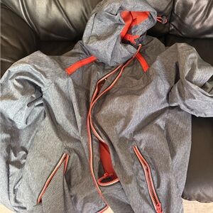 Superdry Gray and Orange Windcheater Jacket